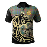 MacKintosh Hunting Ancient Tartan Polo Shirt Viking Wolf